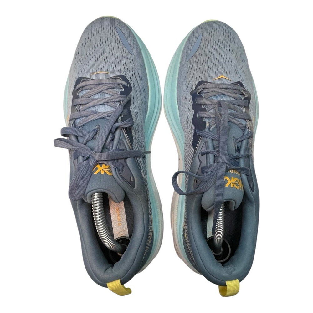 Hoka One One Bondi 8 Real Teal Shadow Mens Blue Size 11 Running Shoes - Picture 3 of 16